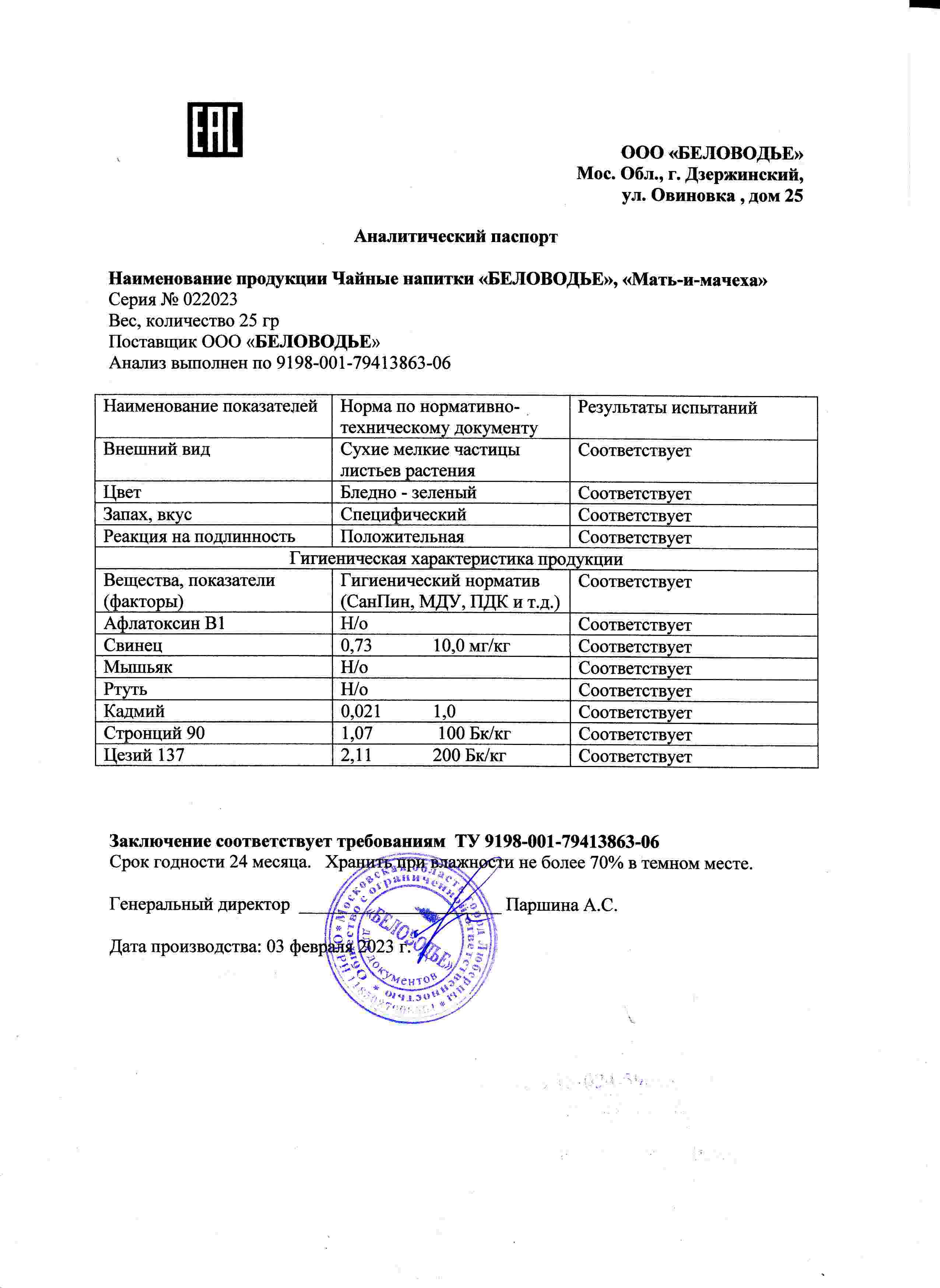 Паспорт №022023